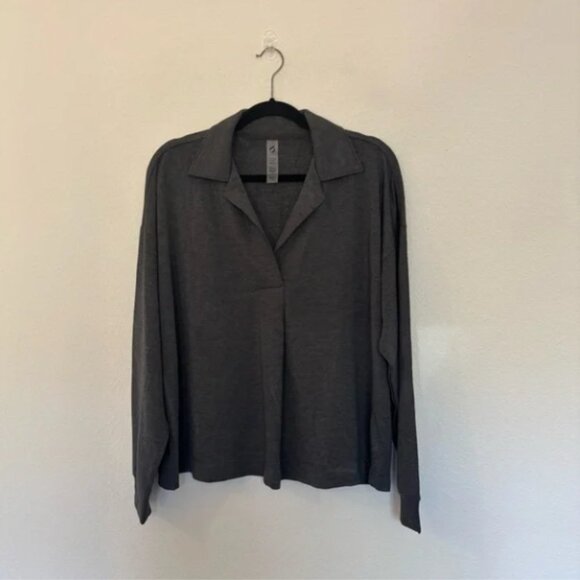 Lou & Grey Sweaters - Loft Lou & Grey Size L Loungewear Collar V Neck Sweatshirt NWT
